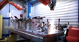 This picture shows laser welding in the field of welding technology
